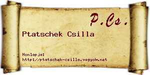 Ptatschek Csilla névjegykártya